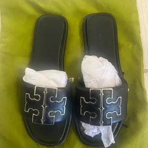 Tory Burch Black Double T Sport Slide Leather Sandals Size 7.5 thumbnail 5
