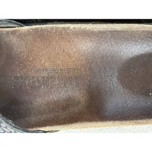 ⁠Birkenstock Madrid Black Metallic Python Snake Sandals Sz 38 Gold Buckle thumbnail 10