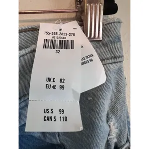 Abercrombie & Fitch 90’s Straight‎ Jeans Size 32/14 Ultra HR Vent Hem Light Wash thumbnail 7