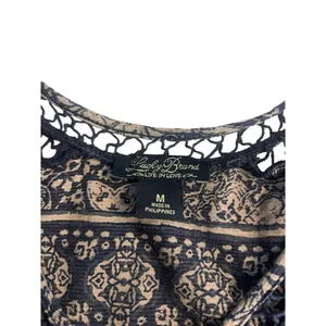 Lucky Brand Women's Navy Blue & Tan Sleeveless Top thumbnail 4