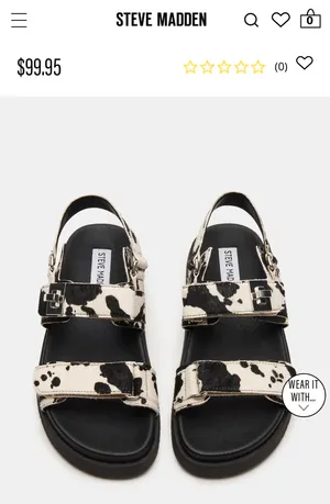 Steve Madden Mona Black Cow Print thumbnail 3