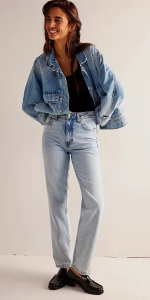 ❤️Free People Pacifica Straight-Leg Jeans thumbnail 1