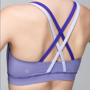 Lululemon Energy Bra Wee Stripe Bruised Berry/Cool Breeze thumbnail 3