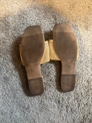 a new day Tan Scalloped Pearl Slide Sandals size 19 thumbnail 5