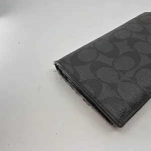 Coach Signature Coated Canvas Slim Black Wallet thumbnail 4