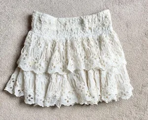 Free People Eyelet Ruffle Mini Skirt thumbnail 6