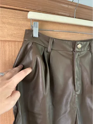 DISSH Faux Leather High Rise Shorts Chocolate Brown Women’s size AU 12 / US 8 thumbnail 4