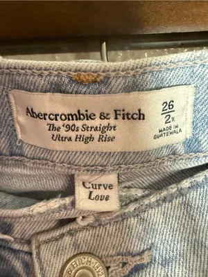 Abercrombie & Fitch The '90s Straight Ultra High Rise Curve Love Jeans size 26 thumbnail 3