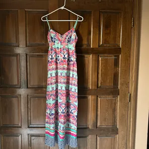 NWT Aeropostale Small Maxi Dress Spaghetti Strap Colorful Tie Back Summer‎ thumbnail 5