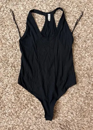 Free People Black Bodysuit - M thumbnail 1