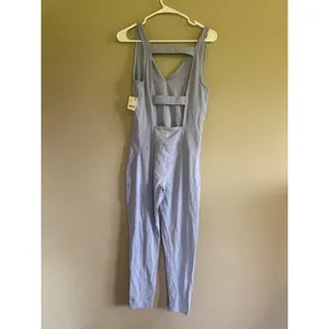 Free People FP Movement Good Karma Jumpsuit Platinum Blue OB1745676 Large NWT thumbnail 3