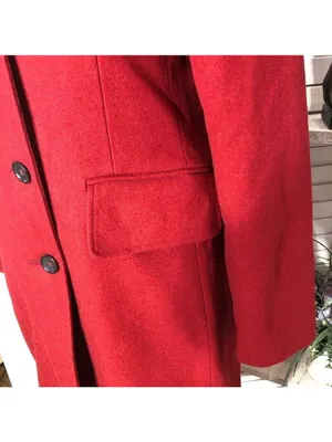 Banana Republic Wool Blend Pea Coat Red Burgundy Extra Small thumbnail 7