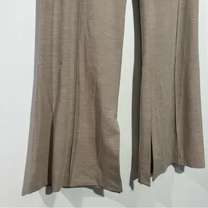 NEW Lattelier High‎ Waist Flare Leg Pants Side Ankle Slit Center Seam XL Career thumbnail 11