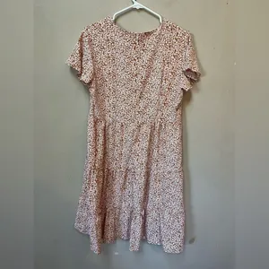 Beachsissi Boho Floral Tiered Dress L Flowy Spring Summer Casual Cottagecore thumbnail 3