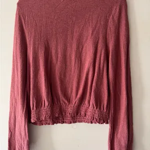 Madewell Smocked Bell‎ Top Mauve Dusty Pink Long Sleeve L2497 thumbnail 7