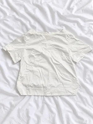 Banana Republic White Short Sleeve Blouse – Size Medium thumbnail 2