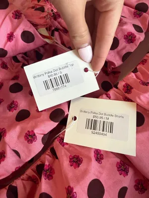 Brittany Polka Dot Bubble Set Pink Size M thumbnail 4