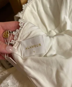 Alamour The Label White Lace Gown thumbnail 5