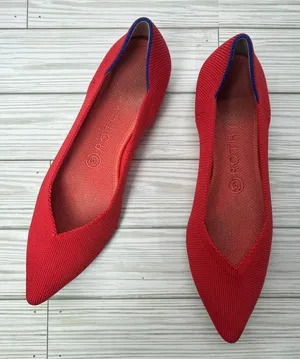 Rothys‎ The Point Red Pointed Toe Knit Flats Womens Size 8 Sustainable Washable thumbnail 1