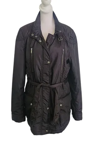Banana Republic Womens Black Utility Jacket Size Large Flaw thumbnail 1