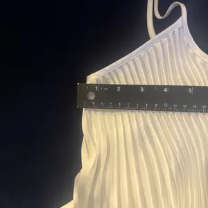 Cache High Low Accordion Pleated Dress Spaghetti Strap Size LARGE thumbnail 5