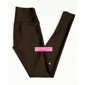 Alo High-Waist Airlift Elongated Leggings Espresso Hi-Rise Waisted Split Hem XXS thumbnail 5
