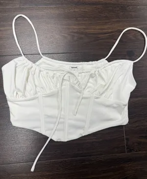 Garage‎ White Whitney Bustier Cami Tank - NWT thumbnail 1