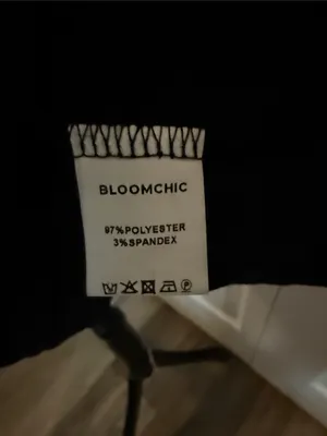 BloomChic Black Hooded Pullover with White Drawstrings and Sleeve Stripes Size 10 thumbnail 7