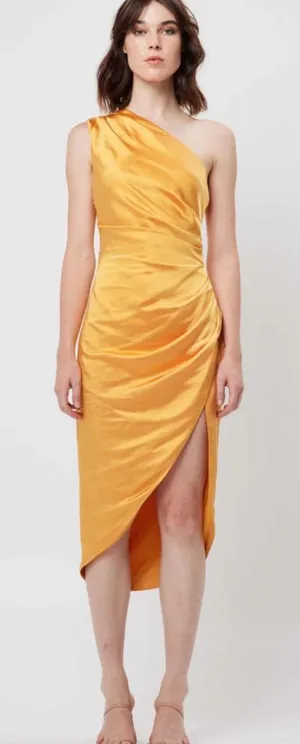 Revolve Elliatt Isabelle One Shoulder Dress - Mango thumbnail 1