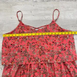 Promod Floral Cottagecore Dress XL Pink Boho Fairycore Flowy Summer Cami thumbnail 8
