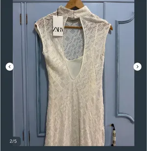 Zara White Cap-Sleeve Maxi Dress thumbnail 3