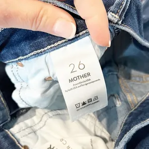 Mother The Insider Crop Step Fray Hem Jeans Teaming Up Blue 26 / 2 thumbnail 2