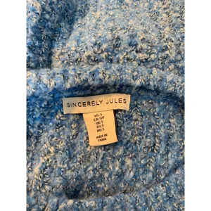 Sincerely Jules Sweater Womens Small Heathered Blue Textured Knit thumbnail 4