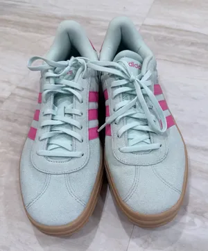 Adidas VL Court 3.0 Platform Sneakers Almost Blue Pink Gum ID6281 Womens 11 thumbnail 1