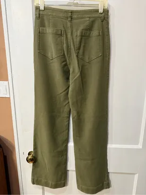 Faherty Stretch Terry Patch Pocket Pants Army Olive Green Flat Front EUC Size 28 thumbnail 8