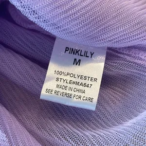 Pink Lily Tube Top Women Medium Purple Tulle Peplum Fairycore Pleated MA647 thumbnail 6