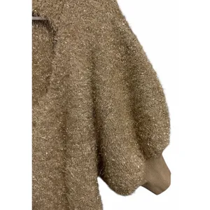 Anthropologie Maeve Violetta SS Tinsel‎ Sweater Honey Women's Size Medium thumbnail 8