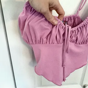 Urban Outfitters Lavender Ruched Tank Top SMALL thumbnail 4