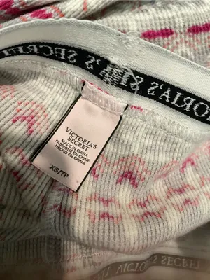 Victoria's Secret Fair Isle Thermal Leggings - Pink & Gray thumbnail 2