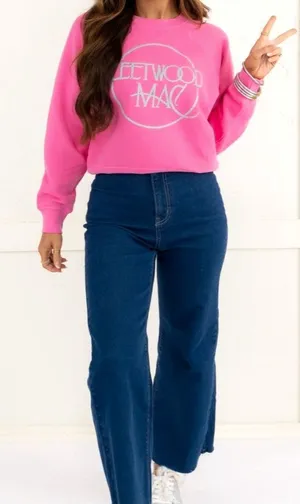 Fleetwood Mac Ralgan Pink & Silver Crew DAYDREAMER Small NWT $138 retail thumbnail 1