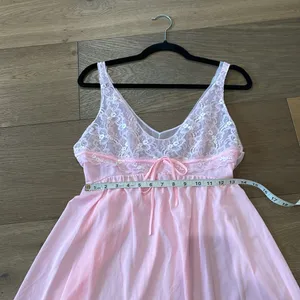 Vintage Montgomery Ward Pink Lace Slip Nightgown Dress Size Large Made In USA thumbnail 12