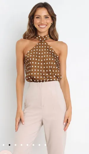 Halter Polka Dot Blouse NWOT thumbnail 3