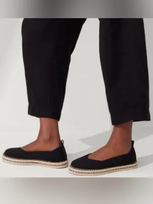 Rothy’s The espadrille black tan flats 7.5 thumbnail 3