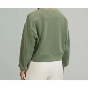 Lululemon Softstreme Perfectly Oversized Cropped Crew Sage Green Twill size 6 thumbnail 6
