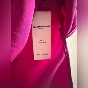 Amanda Uprichard Freya Silk Top in‎ Dark Pink Sz S thumbnail 6