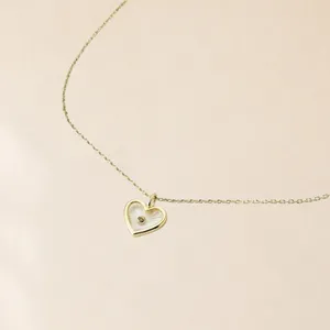 A New Day 14k Gold Dipped Cubic Zirconia Heart‎ Pendant Necklace Bonus Mom Gift thumbnail 6