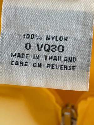 L.L. Bean yellow hooded nylon windbreaker jacket thumbnail 6
