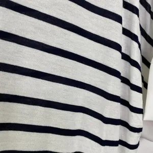 Zara Black White Striped Half Sleeve Scoop Top L thumbnail 2