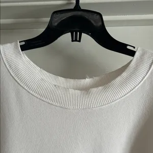 Aerie White Big Chill Oversized Distressed Sweatshirt thumbnail 6