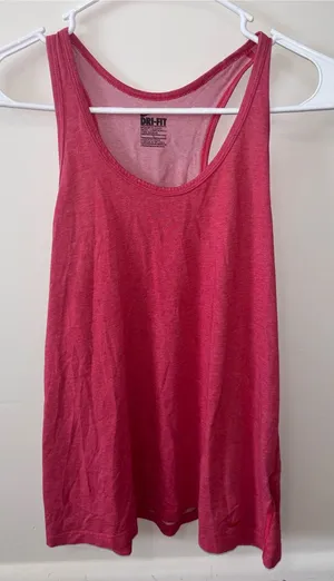 Nike Women's Hot Pink Racerback Tank Top thumbnail 1